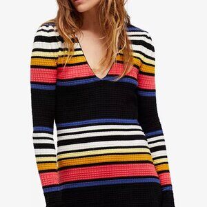 Free People Gidget Striped Sweater Dress in Sz Medium